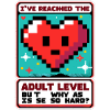 Retro Gaming Heart Niveau adulte