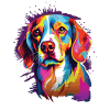 Wasserfarben Farbenfroher Beagle