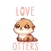 Loutre Kawaii Loutre Amour