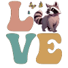Cute raccoon street cat