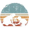 Sunset Silhouette Duo by Palm Tree