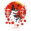 Japanese flowers and a cat