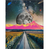 Giant Moon and fantastic Landscape