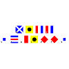 mittschiffs im Flaggenalphabet