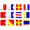 hart backbord im Flaggenalphabet