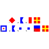 Fahrwasser im Flaggenalphabet
