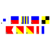 Segelboot im Flaggenalphabet