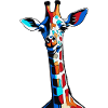 Bunte Graffiti Giraffe