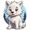 Niedlicher Wolf oder Hund Husky