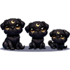 Moonlit Night Puppies