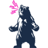 brüllender Bär neon