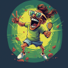 Funny Tennis Player Design