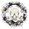 Whimsical Skull Circle