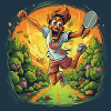 Funny Tennis Player Design