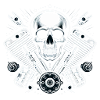 Biker Skull Design 2