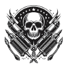 Biker Skull Design 1