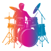Silhouette de batteur