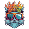 Mann König Brille