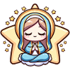 Peaceful Mary Cartoon