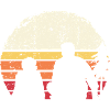 Sunset Silhouette on Beach