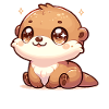 Kawaii Otter Illustration