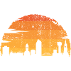Urban Sunset Silhouette