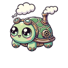 Kawaii Steampunk Turtle Fantasy Turtle