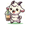 Kawaii Goat Bubble Tea Boba Goat