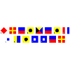 Freizeit Skipper im Flaggenalphabet