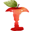 Apple Face Silhouette