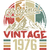 Vintage 1976 Regalo di compleanno retrò nato nel 1976