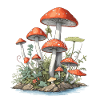 Goblincore Mushroom Vintage Nature Design