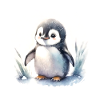 Aquarelle de pingouin