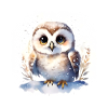 Harfang des neiges aquarelle