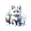 Polarfuchs Aquarell