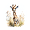 Aquarelle Girafe
