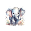 Aquarelle Éléphant