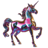 lila chormatisches Einhorn
