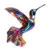 flying chromatic hummingbird
