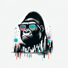 Gorilla mit Sonnenbrille