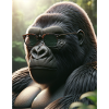 Gorilla mit Sonnenbrille
