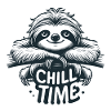 Chill Time - Sloth Illustration