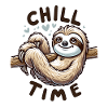 Chill Time - Sloth Illustration