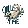 Chill Time - Sloth Illustration