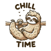 Chill Time - Sloth Illustration