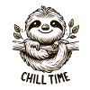 Chill Time - Sloth Illustration