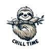 Chill Time - Sloth Illustration