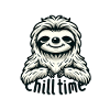 Chill Time - Sloth Illustration