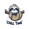 Chill Time - Sloth Illustration