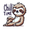 Chill Time - Sloth Illustration